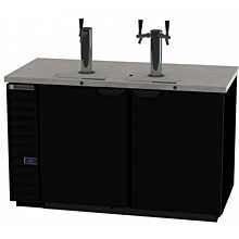 Beverage-Air DD58HC-1-C-B 2 Single Tap Kegerator Beer Dispenser - Black, (3) 1/2 Keg Capacity