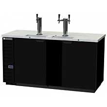 Beverage-Air DD68HC-1-C-B 2 Single Tap Club Top Kegerator Beer Dispenser - Black, (3) 1/2 Keg Capacity