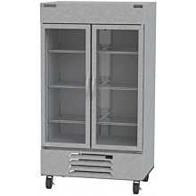 Beverage-Air HBR44HC-1-G 47 inch Horizon Series Two Section Glass Door Reach-In Refrigerator with LED Lighting