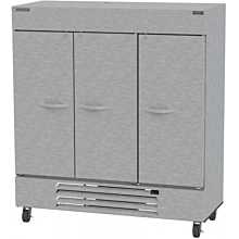 Beverage Air HBR72HC-1 75" Three Section Reach In Refrigerator, (3) Left/Right Hinge Solid Doors, 115v