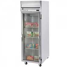 Beverage-Air HFS1-1G Horizon Series 26 inch Glass Door Reach-In Freezer with Stainless Steel Interior and LED Lighting