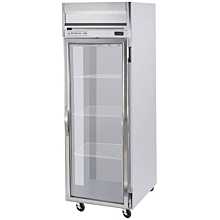 Beverage-Air HRPS1W-1G Horizon Series 35 inch Glass Door All Stainless Steel Wide Reach-In Refrigerator with LED Lighting
