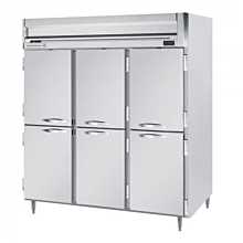 Beverage-Air HRPS3-1HS Horizon Series 78 inch Solid Half Door All Stainless Steel Reach-In Refrigerator