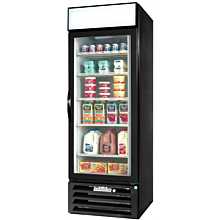 Beverage-Air MMR27HC-1-B Black Marketmax Refrigerated Glass Door Merchandiser with LED Lighting - 27 Cu. Ft.