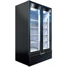 Beverage-Air MT49-1B 47 inch Marketeer Series Black Refrigerated Glass Door Merchandiser with LED Lighting
