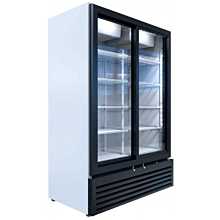 Beverage-Air MT53-1-SDW 54 inch Marketeer Series White Refrigerated Glass Door Merchandiser with LED Lighting