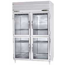Beverage-Air PRD2-1BHG 52 inch Stainless Steel Glass Half Door Pass-Through Refrigerator