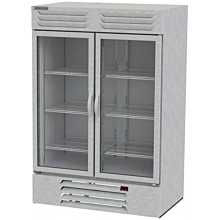 Beverage-Air RB49HC-1G 52 inch Vista Series Two Section Glass Door Reach-In Refrigerator - 49 cu. ft.