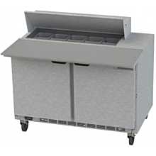Beverage-Air SPE48HC-10C 48 inch 2 Door Cutting Top Refrigerated Sandwich Prep Table with 17 inch Wide Cutting Board