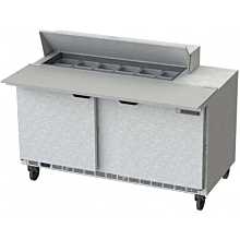 Beverage-Air SPE60HC-12C 60 inch 2 Door Cutting Top Refrigerated Sandwich Prep Table with 17 inch Wide Cutting Board
