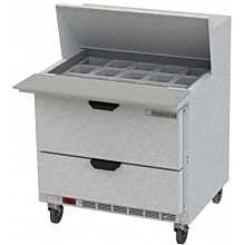 Beverage-Air SPED36HC-15M-2 36 inch 2 Drawer Mega Top Refrigerated Sandwich Prep Table