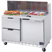 Beverage Air SPED48-18M-2 48" Refrigerated Sandwich Prep Table