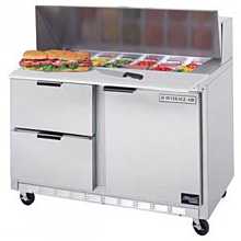 Beverage-Air SPED48HC-08C-2 48 inch 1 Door 2 Drawer Cutting Top Refrigerated Sandwich Prep Table with 17 inch Wide Cutting Board