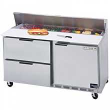 Beverage Air SPED60-16-2 60" Refrigerated Sandwich Prep Table