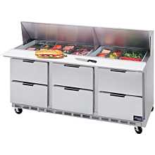 Beverage Air SPED72-18-6 72" Refrigerated Sandwich Prep Table