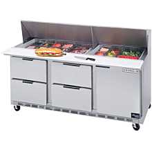 Beverage Air SPED72-30M-4 72" Refrigerated Sandwich Prep Table