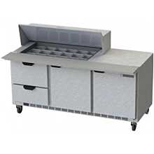 Beverage-Air SPED72HC-18M-2 72 inch 2 Door 2 Drawer Mega Top Refrigerated Sandwich Prep Table
