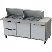 Beverage-Air SPED72HC-24M-2 72 inch 2 Door 2 Drawer Mega Top Refrigerated Sandwich Prep Table