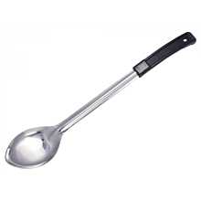 Winco BHON-11 11" Stainless Steel Solid Basting Spoon with Plastic Handle