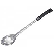 Winco BHSN-13 13" Stainless Steel Slotted Basting Spoon with Plastic Handle