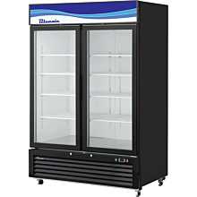Blue Air BKGM49B-HC 54" Black Swing Glass Door Merchandiser Refrigerator - 49.0 Cu. Ft.