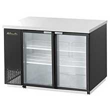Blue Air BBB59-2SG-HC 59" Stainless Steel Two Glass Door Bar and Beverage Cooler - 19.4 Cu. Ft.