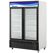 Blue Air BKGM49-HC 54" White Swing Glass Door Merchandiser Refrigerator - 49.0 Cu. Ft.