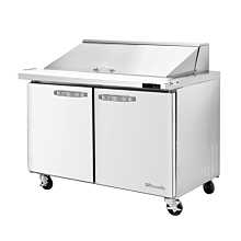 Blue Air BLMT36-HC 36" Refrigerated Mega Top Sandwich Prep Table with Two Swing Doors - 9.5 Cu. Ft.