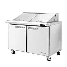 Blue Air BLMT60-HC 60" Refrigerated Mega Top Sandwich Prep Table with Two Swing Doors - 16.7 Cu. Ft.
