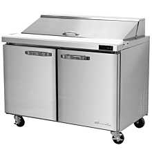 Blue Air BLPT36-HC 36" Refrigerated Sandwich Prep Table with Two Swing Doors - 10 Cu. Ft.