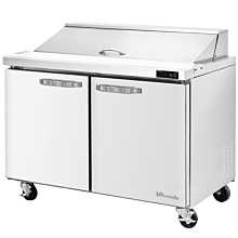 Blue Air BLPT48-HC 48" Refrigerated Sandwich Prep Table with Two Swing Doors - 13.1 Cu. Ft.