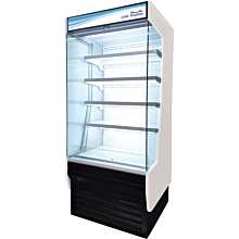 Blue Air BOD-36G 36" Vertical Open-Air Display Cooler with Glass Side Panels - 19.6 Cu. Ft.