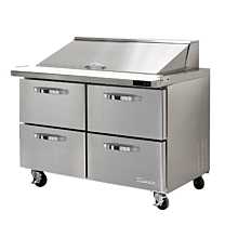 Blue Air BLMT48-D4-HC 48" Refrigerated Mega Top Sandwich Prep Table with 4 Drawers - 13.1 Cu. Ft.
