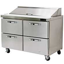 Blue Air BLPT60-D4-HC 60" Refrigerated Sandwich Prep Table with 4 Drawers - 17 Cu. Ft.