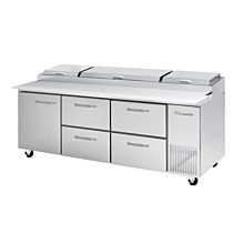Blue Air BAPP93-D4RM-HC 93" Refrigerated Pizza Prep Table with 4 Right Drawers - 30.8 Cu. Ft.