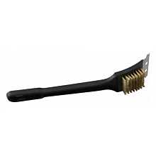 Winco BR-12 Black 12" Grill Brush with Brass Wire
