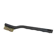 Winco BR-7B 7" Toothbrush Style Utility Brush with Brass Bristles