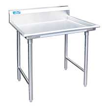Global BSR-36 36" 16 Gauge Stainless Steel Classification Table with Cross Brace and Backsplash