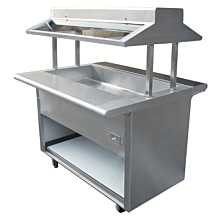 L&J GBT-72 72" Gas Buffet Steam Table with Sneeze Guard