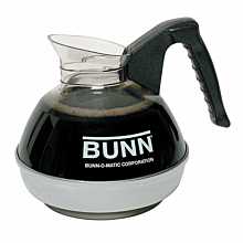 Bunn 06100.0103 3-Pack Easy Pour 64 oz. Black Handle Coffee Decanter