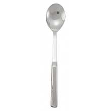Winco BW-SS1 11-3/4" Hollow Stainless Steel Handle Solid Serving Spoon