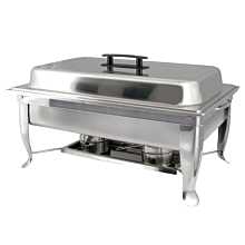 Winco C-1080 8 Qt. Stainless Steel Oblong Chafer Bellaire Line
