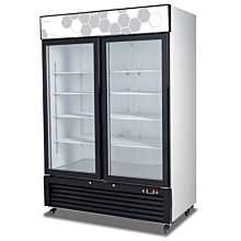 Migali C-49FM-HCE 49" Two Section Display Glass Door Merchandiser Freezer