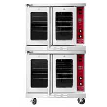 Migali C-CO2-NG 38" Full Size Double Deck Natural Gas Convection Oven - 92,000 BTU