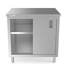 Prepline PC-3036 30"D x 36"L  Stainless Steel Enclosed Base Work Table