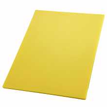 Winco CBYL-1218 Yellow Plastic Cutting Board