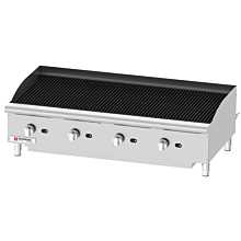 Cecilware Pro CCP48 48" Four Burner Countertop Gas Charbroiler with Cast Iron Grates - 160,000 BTU