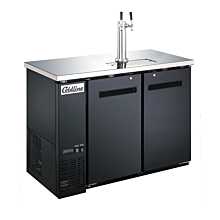 Coldline CDD-48 48″ Black 2 Tap Refrigerated Direct Draw Beer Dispenser