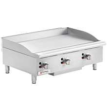 Cecilware Pro CE-G36TPF 36" Three Burner Countertop Gas Griddle with Thermostatic Controls - 90,000 BTU
