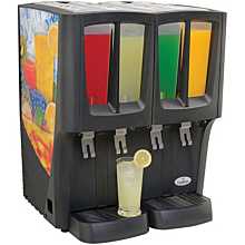 Cecilware C-4D-16 22" G-Cool™ Pre-Mix Cold Beverage Dispenser w/ (4) 2.4 gal Bowls, 120v